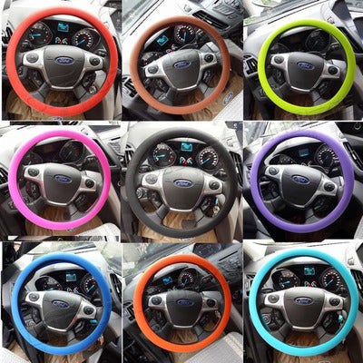 Transform Your Driving Experience with Our Non-Slip Car Silicone Steering Wheel Cover