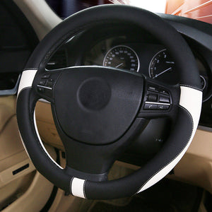 Experience Luxury with Our Green Leather Steering Wheel Cover