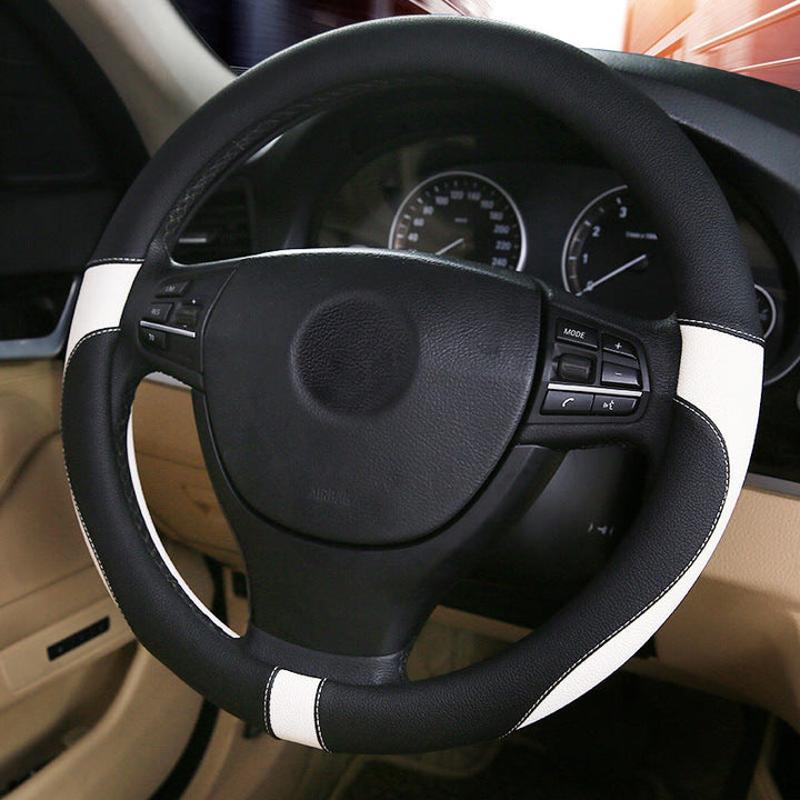 Experience Luxury with Our Green Leather Steering Wheel Cover