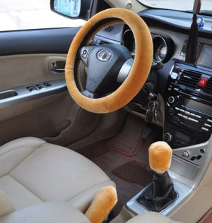 Elevate Your Driving Experience with Our Car Fleece Steering Wheel Cover