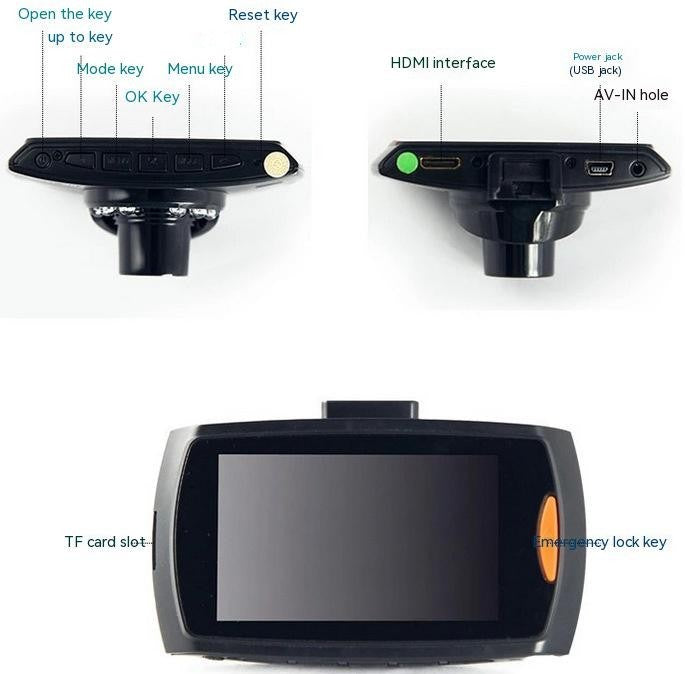 G30 HD Car DVR Dual Camera