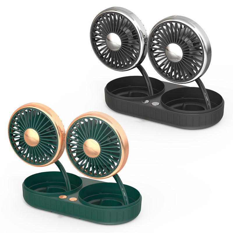 Double-Headed Hose Small Car USB Fan