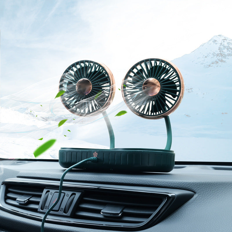 Double-Headed Hose Small Car USB Fan