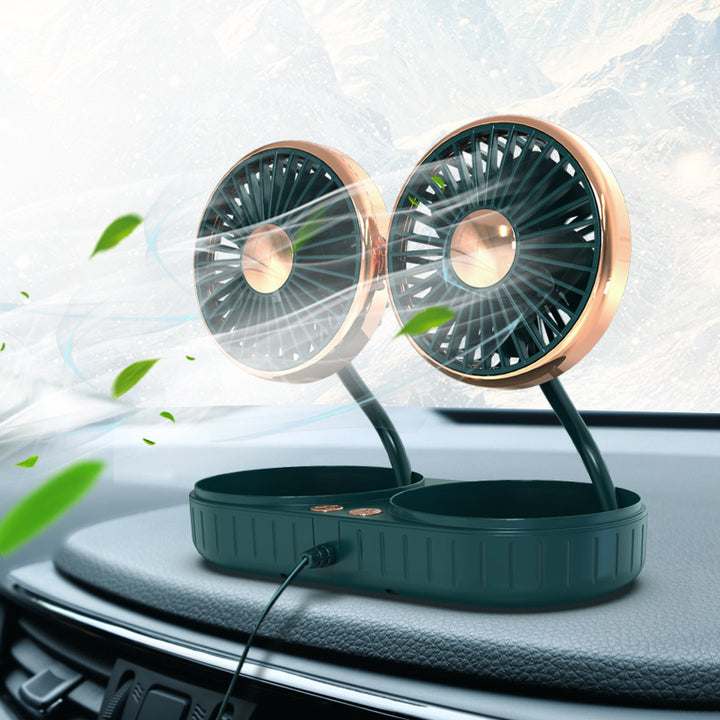Double-Headed Hose Small Car USB Fan