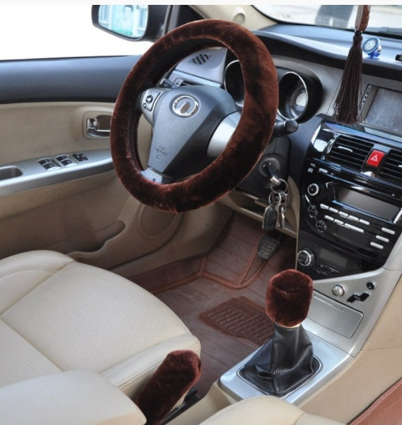 Car Fleece Steering Wheel Cover