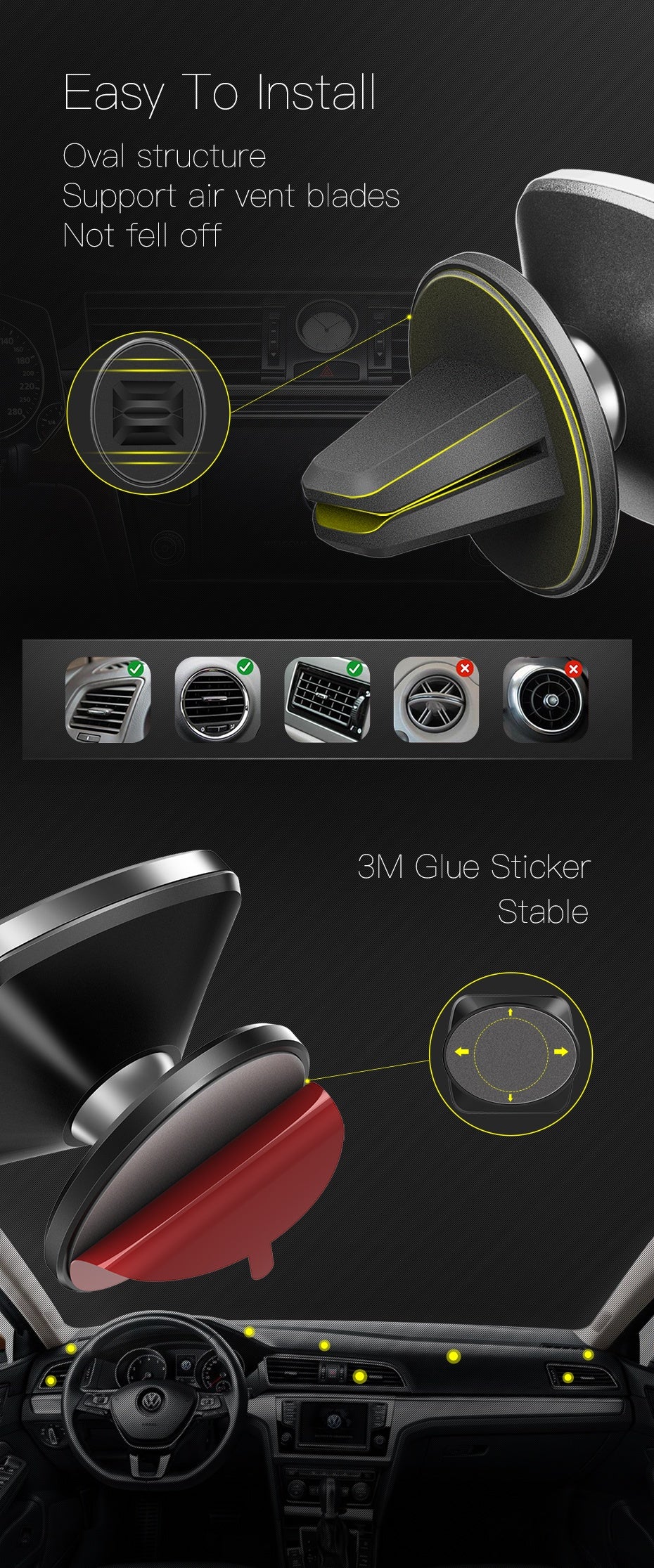 Portable Car phone holder