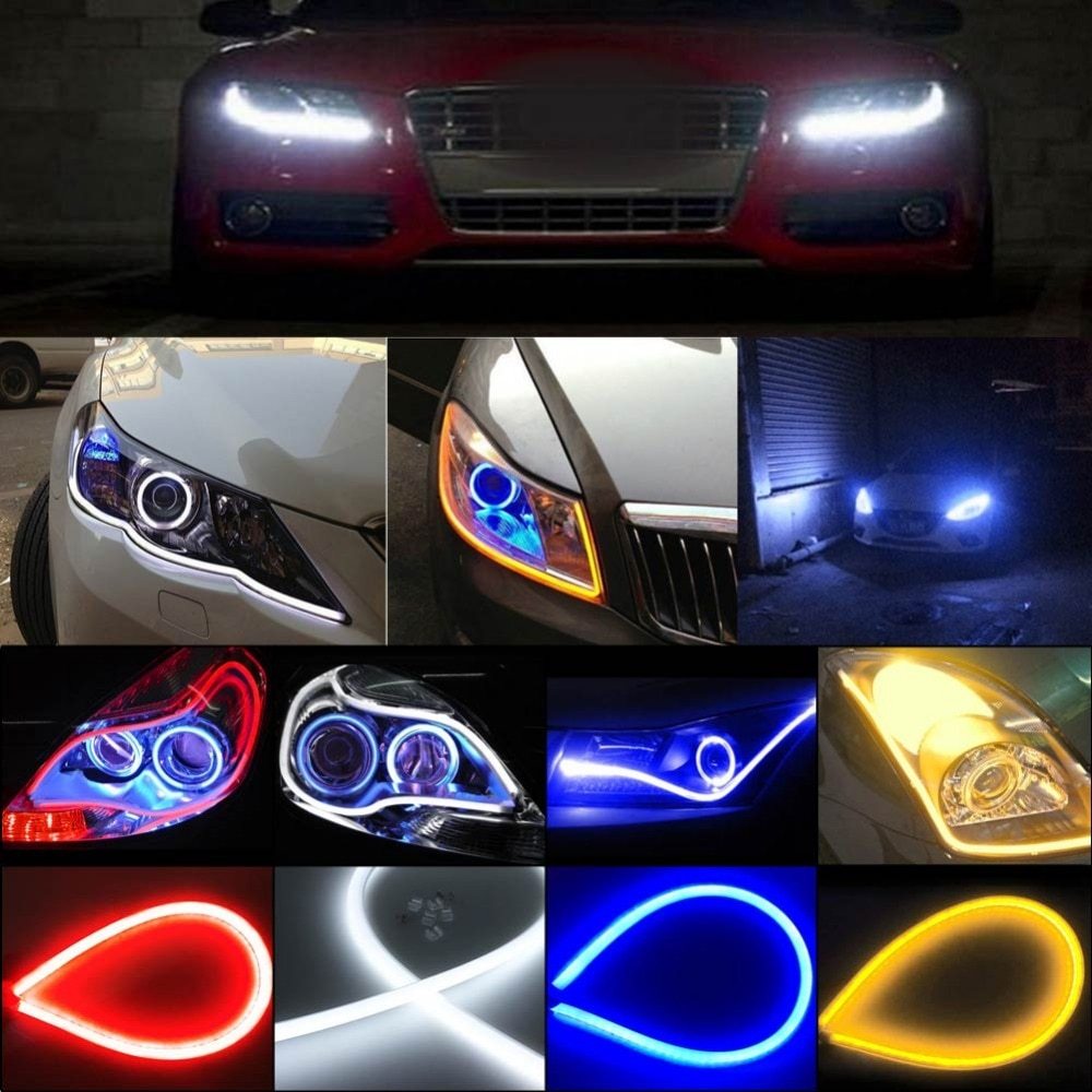 Car LED Strip Running Headlight Lamp 5 Color