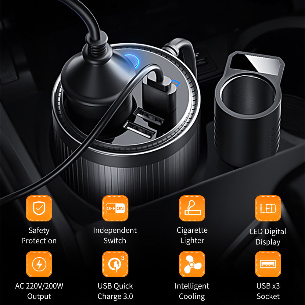 Multifunctional car inverter charger