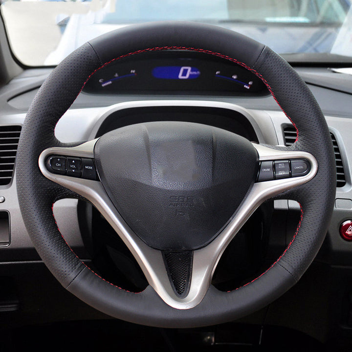 Hand Stitched Leather Steering Wheel Cover