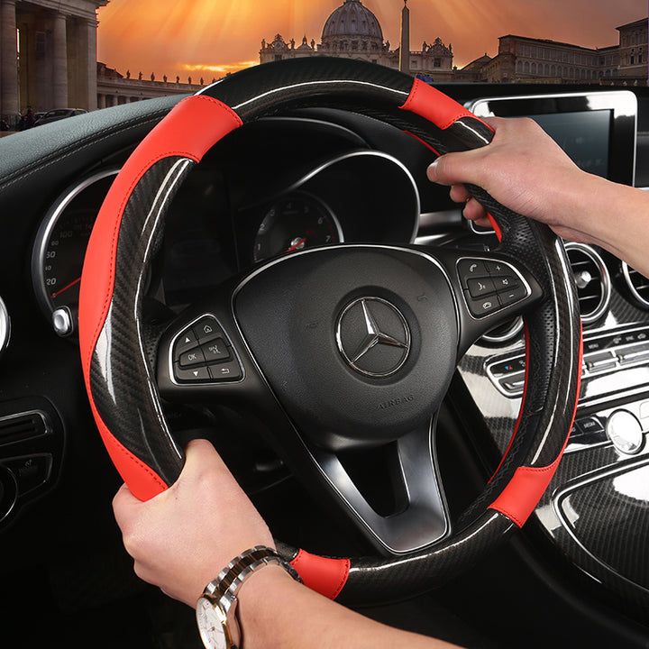 Carbon fiber car steering wheel cover