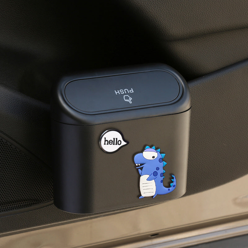 Car Trash Can Door Hanging Storage Bin Cartoon