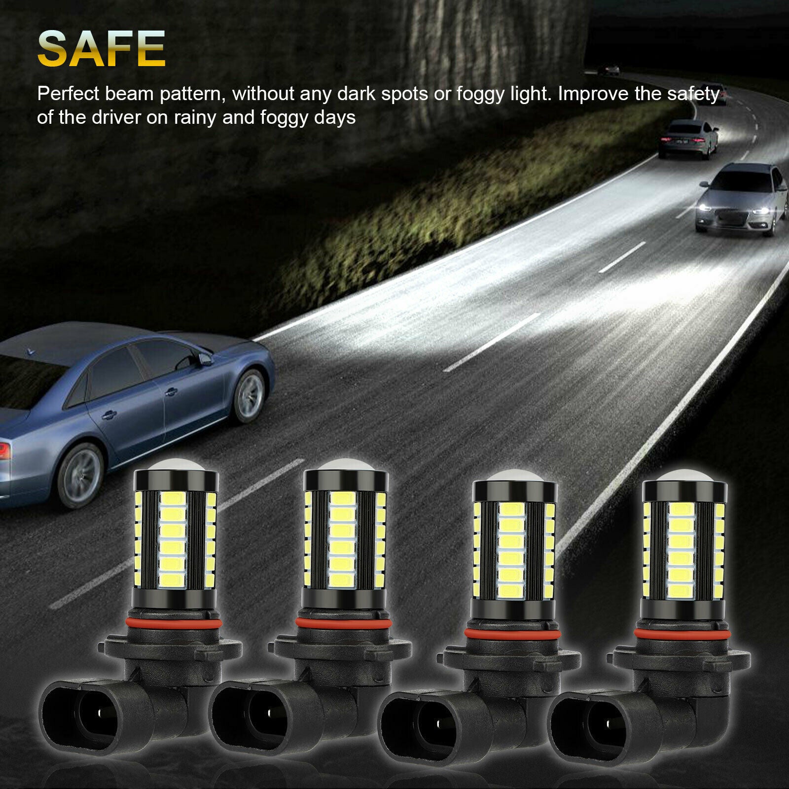 9006 K White LED Bulb Kit